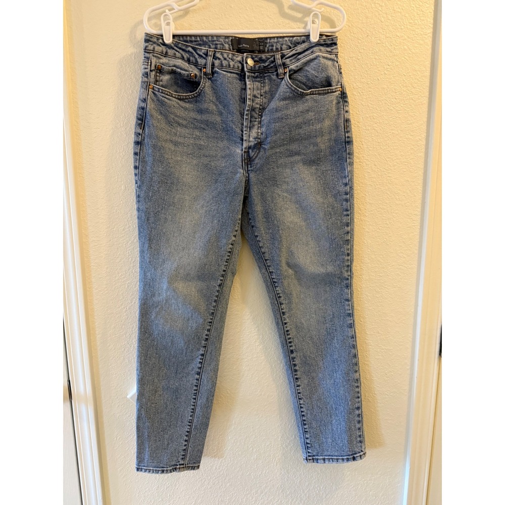 Indigo Rising Womens Jeans Light Wash High Rise Straight Leg Denim 31x31